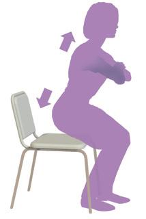 Conditioning exercise Exercise 9: Knee extension 1. Sit towards the front of your chair with your feet on the floor 2. Straighten one leg so that it is out in front of you 3.