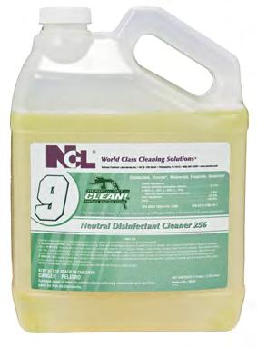 Neutral Disinfectant Cleaner 256 Disinfectants NCL Product Technical Data DESCRIPTION This product is for use on hard, non-porous surfaces in: Hospitals, healthcare facilities, nursing homes,