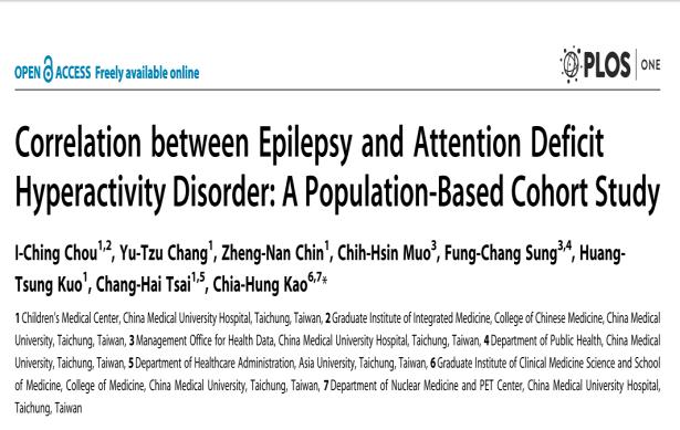 Correlation between epilepsy and attention deficit hyperactivity disorder I-Ching Chou M.D.