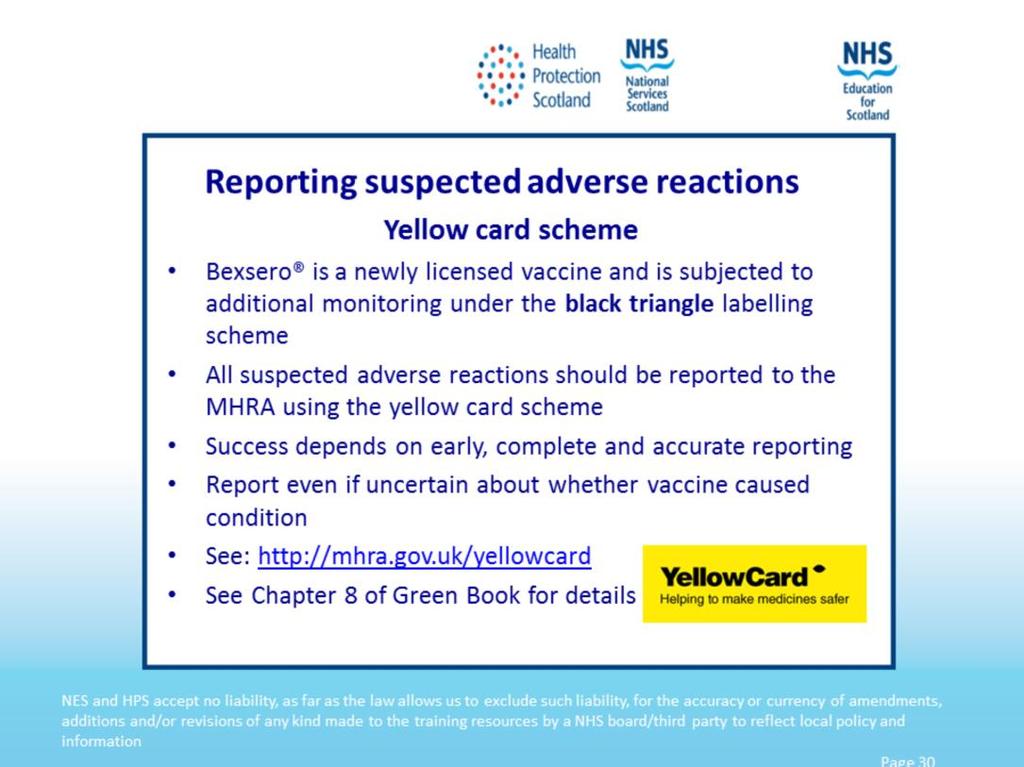 Registered Healthcare practitioners and patients are encouraged to report suspected adverse reactions to