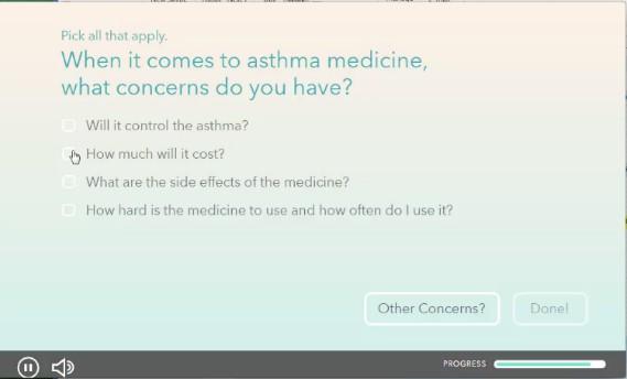 Concerns and Preferences for Treatment Choices: Pick all that apply when it comes to asthma medicine, what concerns do you have? Will it control the asthma?