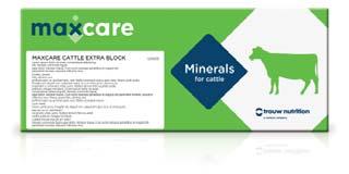 Maxcare Extra The Maxcare Extra range of cattle minerals contains Cuprex and Zinprex, which are balanced blends of copper and zinc sources respectively, and Selko Optimin SeY, a highly bioavailable