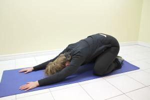 Exercise: Child s pose Start from a kneeling position, with your big toes together and your knees wide apart Sink back to