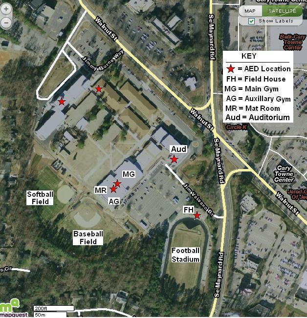 MAP of CARY HIGH SCHOOL 638