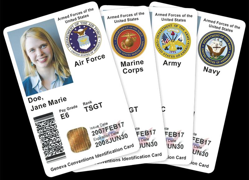 Military ID s A valid military identification