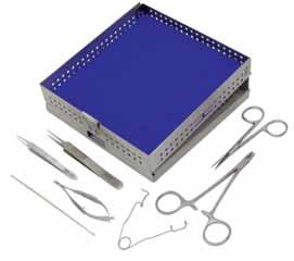 Veterinary Instrument Packs - Surgical 6890 - Microsurgical Instrument Kit (with Cassette and Mat) 6890-NC - Microsurgical Instrument Kit (without Cassette and Mat) Kit Includes: 1 8-4 Derf Needle