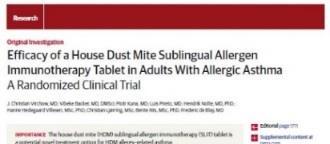 Best documented AIT product ACARIZAX : Approved for allergic rhinitis and allergic asthma in Europe Asthma results (MT04) published in JAMA* in April 2016 ACARIZAX works by addressing the