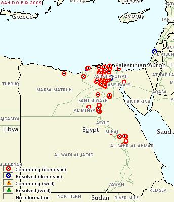 The situation in Egypt Since 17/02/06, Egypt notified 1423 outbreaks to OIE There was seasonality in the outbreak occurrence: