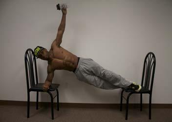 "#$%&#'()*+(,*'#(-*+. Targeted: Obliques (Love Handles) "#$%&'$()"#*+ + Step 1: Lie on your side with legs stretched out and place your elbow on the floor/chair directly underneath your shoulder.