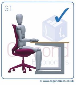 Preventing Health Problems Problem Incorrect Correct Wrist and finger pain Cause: Chair not adjusted to the correct height or too far from the desk to allow a perfect L between the