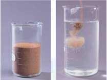granules dissolve to give a suspension free