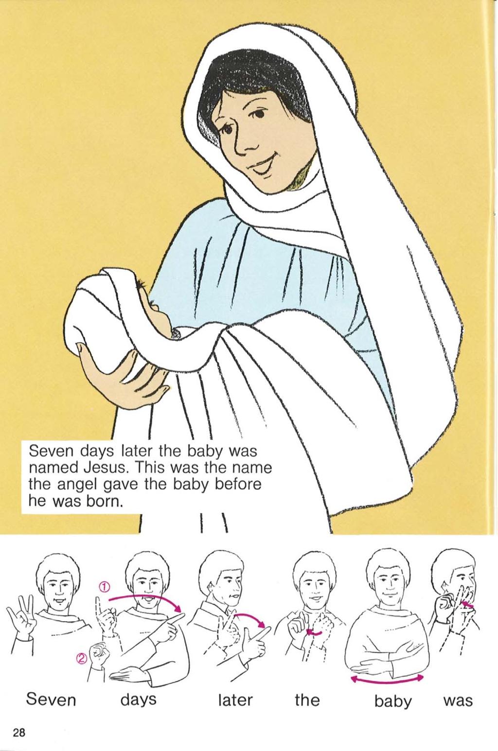 Seven days later the baby was named Jesus.