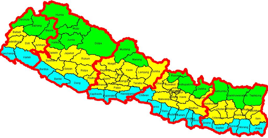 Nepal: Ecological Regions China Far-Western