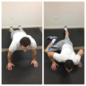 Spiderman Push-Ups 1. Starting Position: Start in a push-up position with your core tight and back straight. 2.