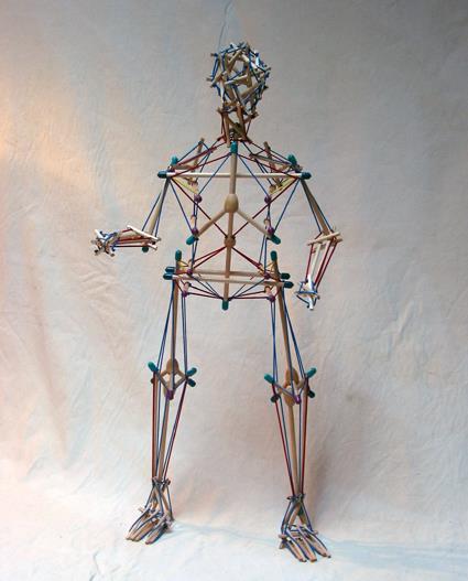 Tensegrity person A person of tensegrity! Notice how his or her movement is non-linear.