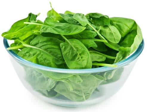 Spinach fit tip: Make half of your plate fruits and vegetables.