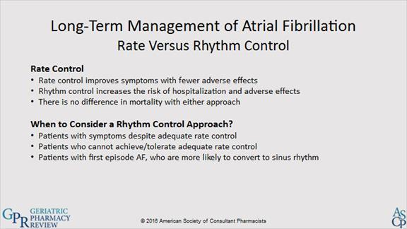 Antiarrhythmic drugs can be administered for attempted conversion of AF to sinus rhythm (pharmacological cardioversion) or to facilitate electrical cardioversion.
