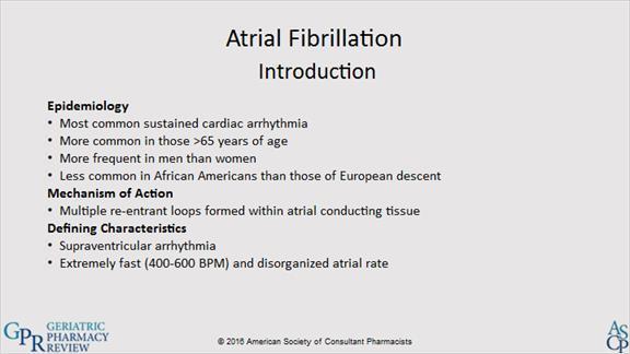 fibrillation (AF) is a common