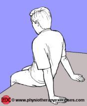 Exercise 1 whole arm stretch Place you palm down on the chair/bed beside you Ensure you fingers are pointing as far