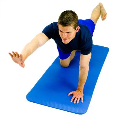 QUADRUPED ALTERNATE ARM AND LEG While in a crawling position, slowly draw your leg and opposite arm upwards.