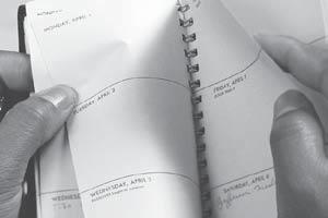 Now have a look at the sample and then: Write your starting date on the top of your first blank diary page and At the beginning of each week, write your daily drinking goals for the next seven