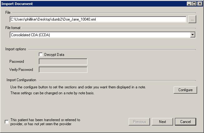 Added Features (continued) Import Patient Data The Import Document dialog has been updated and redesigned to better alert you when there are existing patients that match the patient in the file you