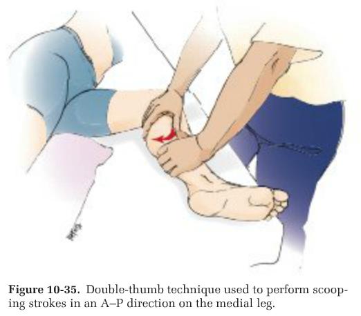 3 rd stroke: side lying w/bottom leg straight, top leg bent
