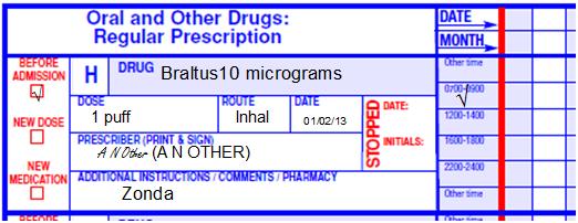 capsule for use with Zonda inhaler) Strength: 10 microgram tiotropium capsule (delivered