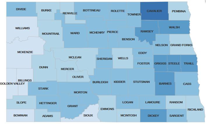 There are currently 27 counties with adult NDIIS Tdap immunization rates below the state average.