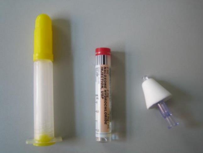 With the kit, Do not insert naloxone into the prefilled