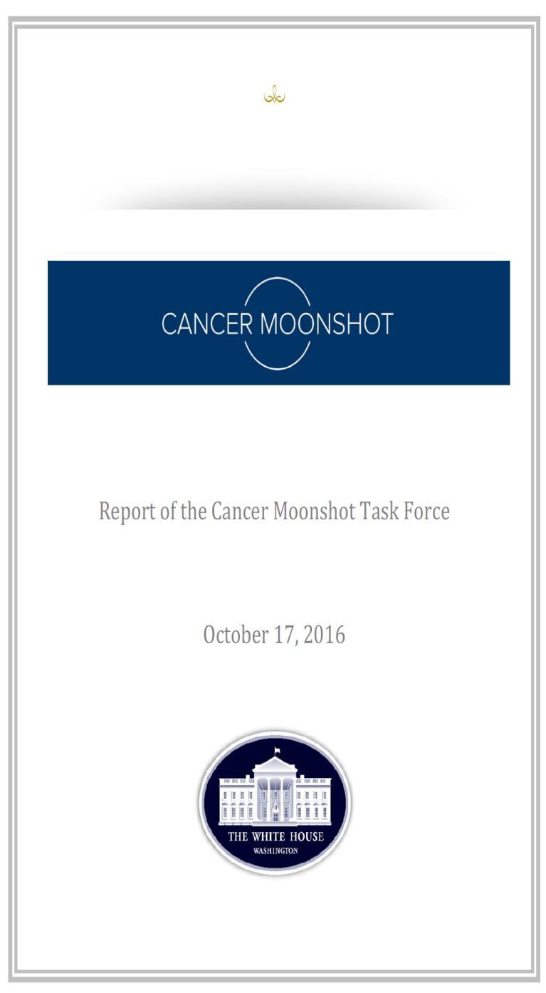 Importance to Cancer Moonshot Strategic Goal 3 Accelerate Bringing New Therapies to Patients: Plans for Year 2 & Beyond 1.