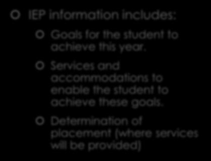 What is the IEP process?