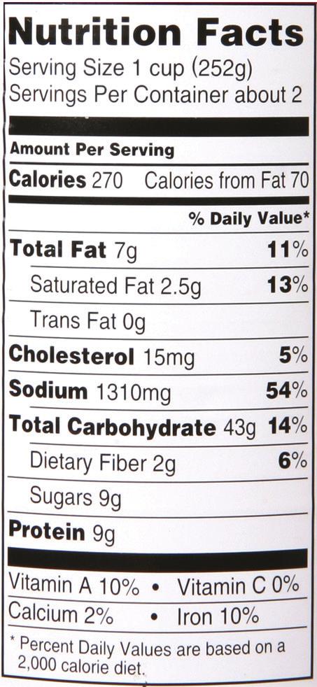 Reading the label can help you choose foods that are best for you.