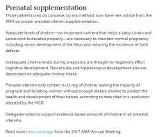 Higher maternal choline intake will likely improve pregnancy outcomes and