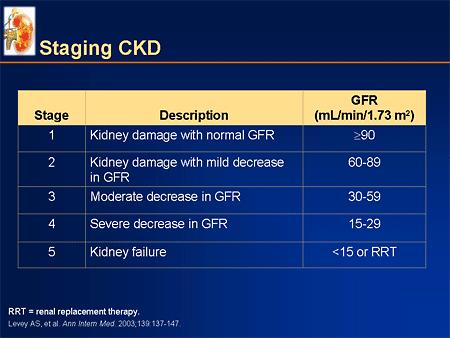 nephropathy, drug toxicity, recurrent diseases, transplant glomerulopathy) Stages in Progression of Chronic Kidney Disease and Therapeutic Strategies Complications Normal Increased risk Damage GFR