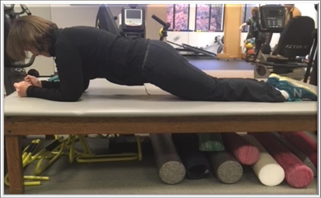 Core Strengthening Exercises MODIFIED PLANK Same as previous exercise,
