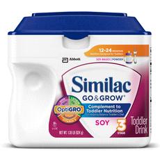 Similac Go & Grow Soy Stage 3 Soy-Based Toddler Drink A 20 Cal/fl oz, soy-based drink for toddlers 12-24 months old. Specially formulated to help balance toddler's diets.