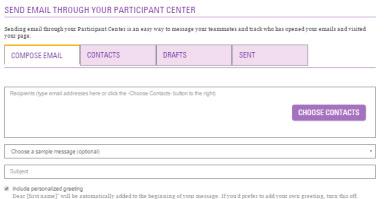 7 Set up your participant page. Closing the confirmation screen will take you directly to your Participant Center dashboard. From there, click My Page.