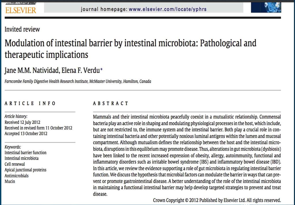 a role of gut microbiota in regulating intestinal