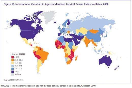 Globocan 2008 estimated incidence rate of cervical cancer among women in the Middle East, up to 2008, to be ~6.6 per 100,000 (Figure 1). This incident rises in the UAE to 6.7-11.2 per 100,000.
