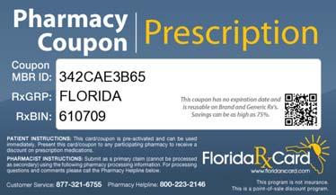 HOW DOES A PERSON OBTAIN A FLORIDA RX CARD? Print a free card at www.floridarxcard.com Download a card directly to their wireless device or access on FloridaRxCard.