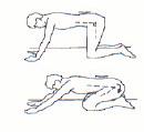 START POSITION: Sit upright with your legs side by side. ACTION: Alternately straighten your legs and then bend each leg allowing them to swing. Do not do so much as to make it painful.