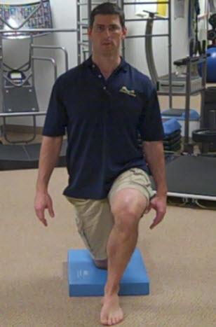 Half Kneeling Posture Kneel with the leg in a vertical position, toes tucked under, with a tall posture. Use a small pillow or cushion to protect the knee.