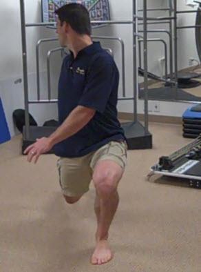 Alternate legs when lunging forward, and perform reps turning toward the lead leg.