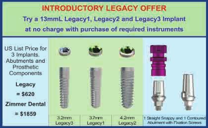 #4,960,381) Selection As Simple as 1-2-3 Select Implant based on Price, Packaging and Thread Design