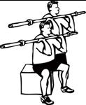 LOWER BODY STRENGTH EXERCISES Front Squat Box Front Squat High Pull Sumo Squat 1. Start with either a broomstick or a bar with out weights. 2.