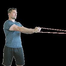 BAND ROTATIONS Abdominals, Obliques, Lower Back Gluteals, Shoulders 1. Loop the band around a well secured vertical bar/pole/object at chest height 2.