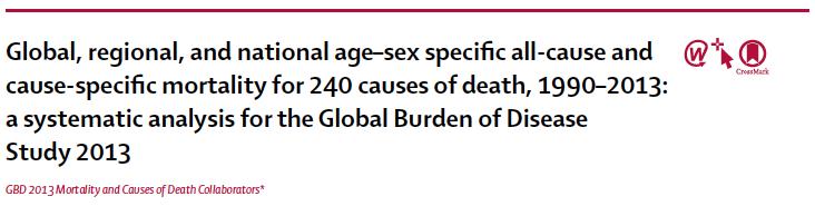 3 million deaths 2013, falling since 2005 (1.7m) TB: 1.