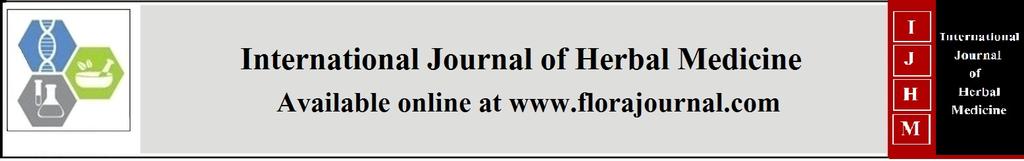 International Journal of al Medicine 2014; 2 (2): 1-8 ISSN 2321-2187 IJHM 2014; 2 (2): 1-8 Received: 12-04-2014 Accepted: 07-05-2014 Abdul Latheef K Drug standardisation Division Centre for Medicinal