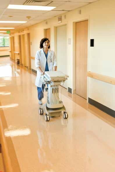 Extreme portability The CX50 offers a wide range of portability options. Take it where you need it throughout the hospital and to remote sites.